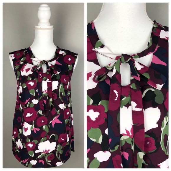 Merona Tops - ☀️Merona Floral Hi-Low Keyhole Cutout Tank Top